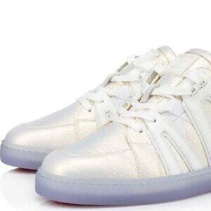 Christian Louboutin Mens Vida Viva Flat Champagne Pearl Low Top Sneaker